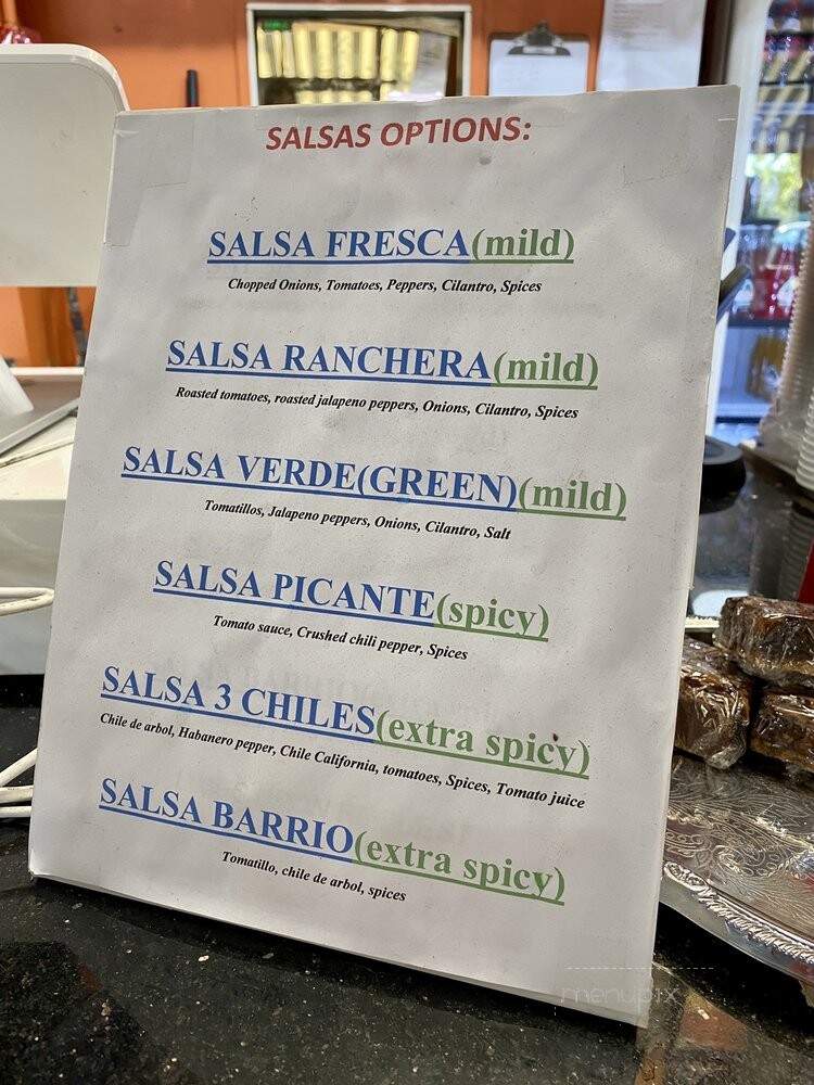 Una Mas - San Jose, CA menu_pic