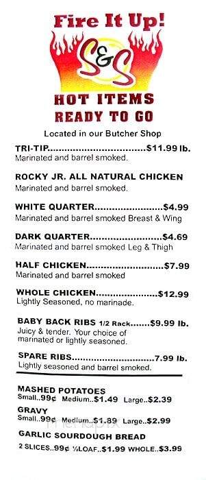 S & S Barbeque & Deli - Chico, CA menu_pic