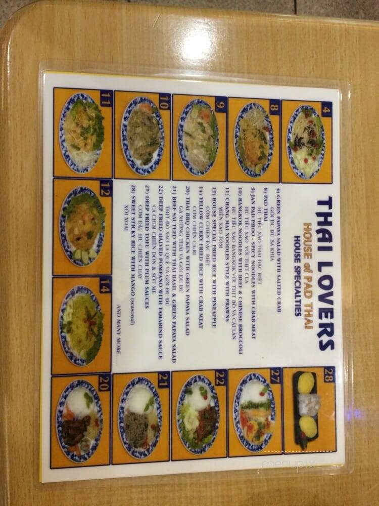 Thai Lovers - San Jose, CA menu_pic