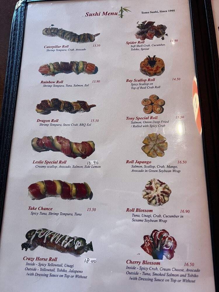 Tomo Sushi - San Jose, CA menu_pic