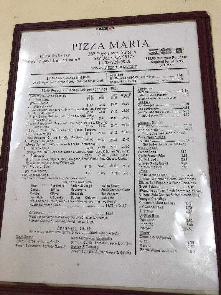 Pizza Maria - San Jose, CA