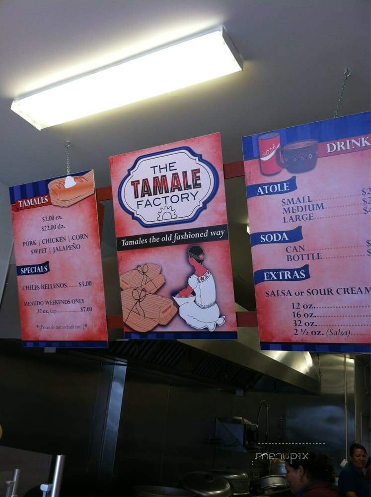 Lucy's Tamale Factory - San Jose, CA menu_pic