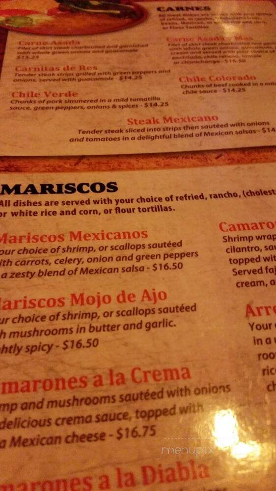 Casa Ramos Restaurant - Chico, CA menu_pic