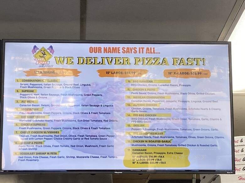 Fast Pizza Delivery - San Jose, CA