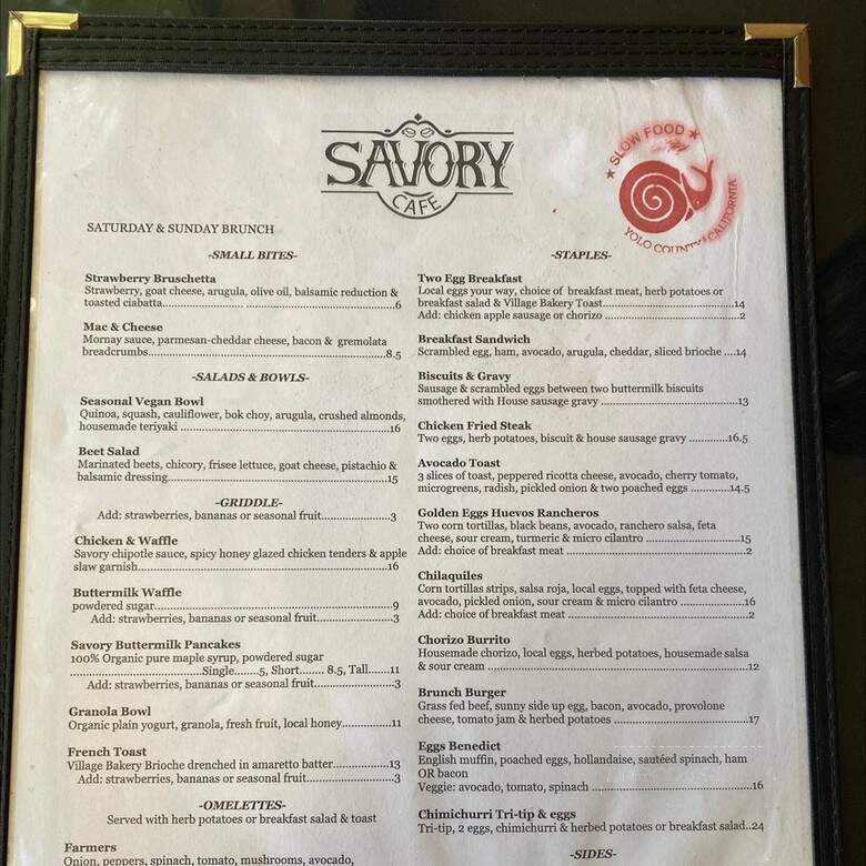 Savory Cafe - Woodland, CA