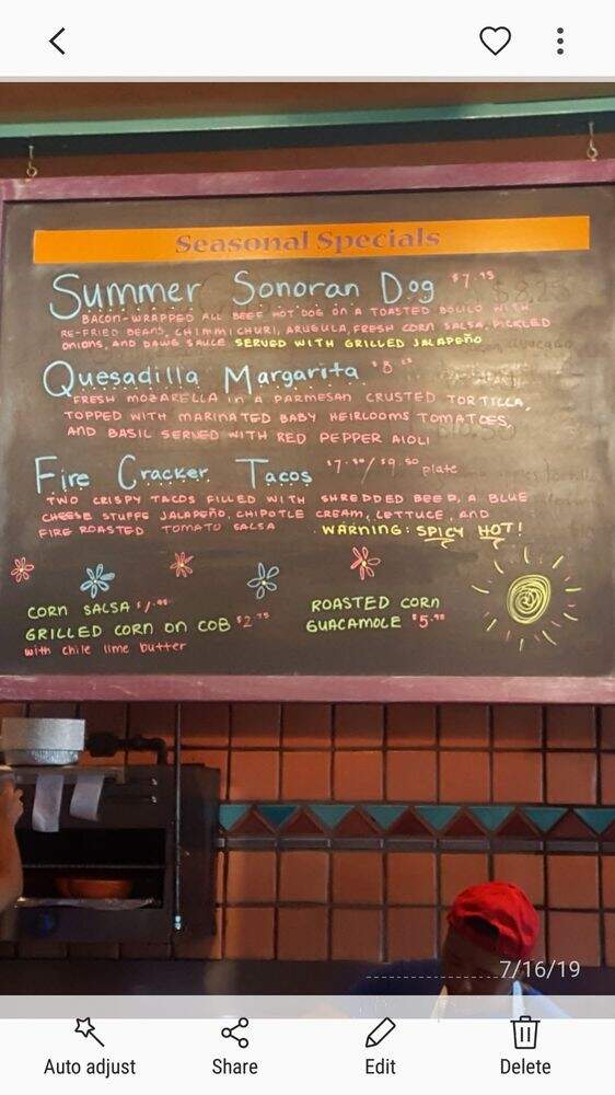 Dos Coyotes Border Cafe - Davis, CA menu_pic