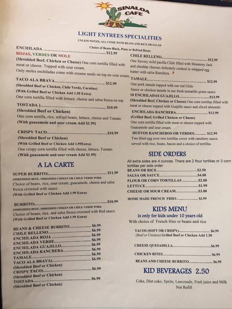 Sinaloa Cafe - Morgan Hill, CA