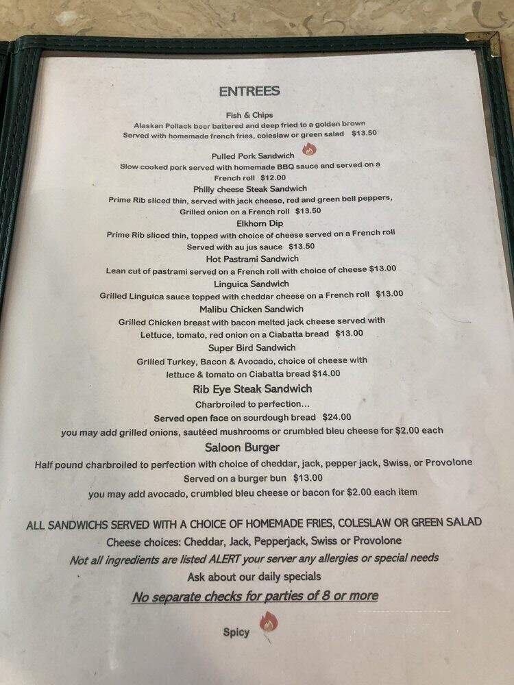 Elkhorn Station - West Sacramento, CA menu_pic