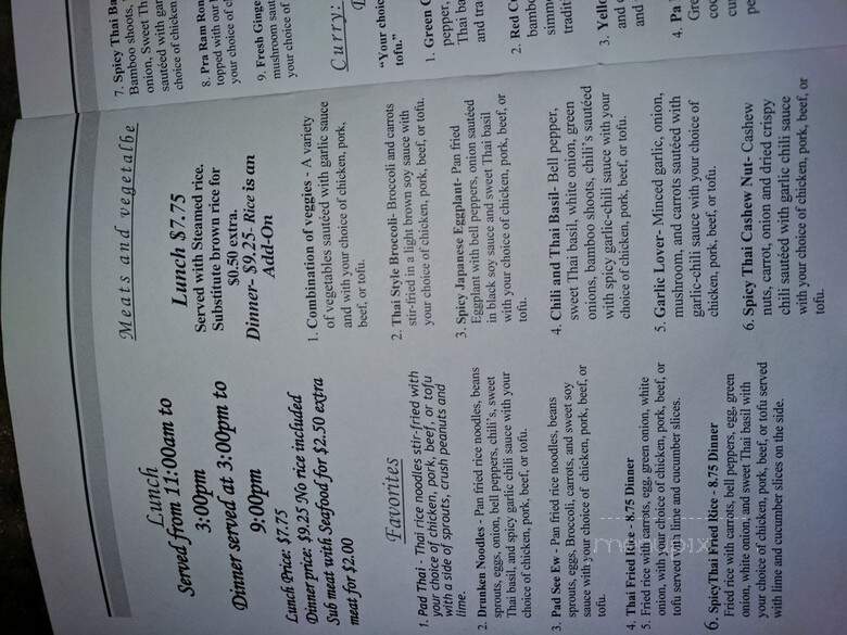 Bangkok City Thai Cuisine - Sacramento, CA menu_pic