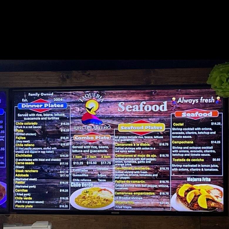 Taqueria Rincon Alteno - Sacramento, CA menu_pic