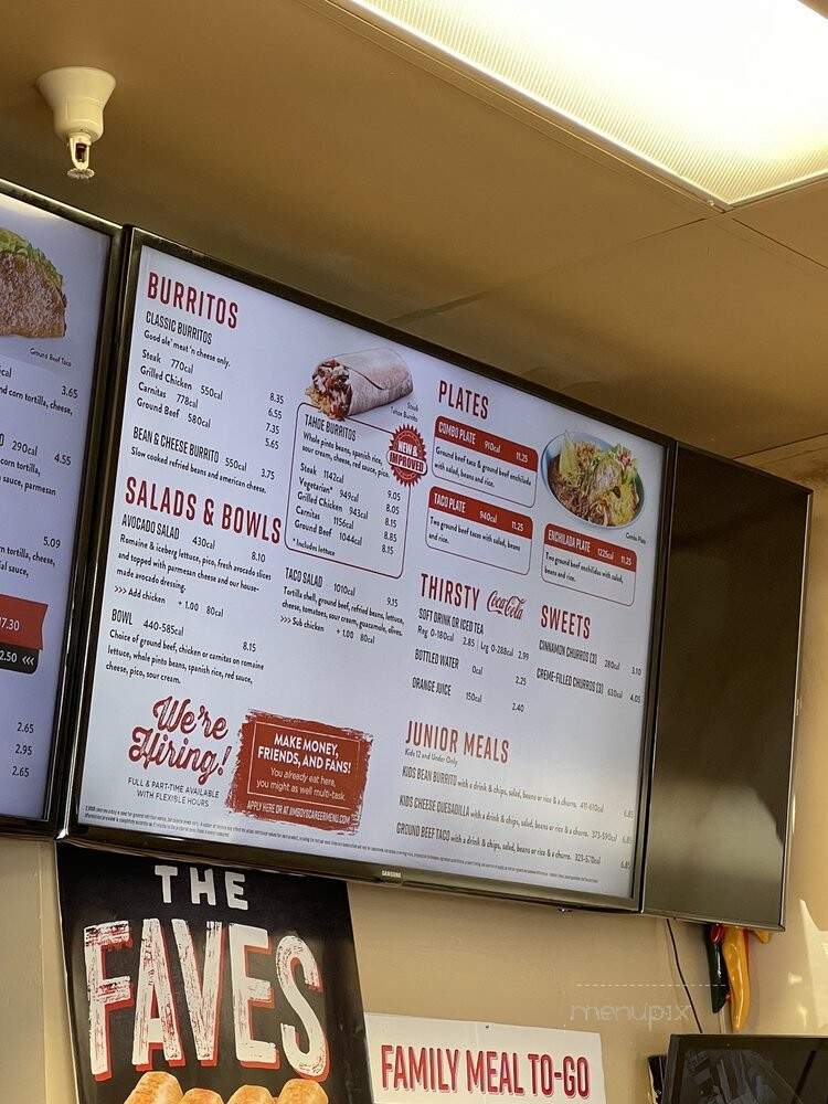 Jimboy's Tacos - Sacramento, CA menu_pic