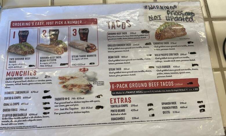 Jimboy's Tacos - Sacramento, CA menu_pic