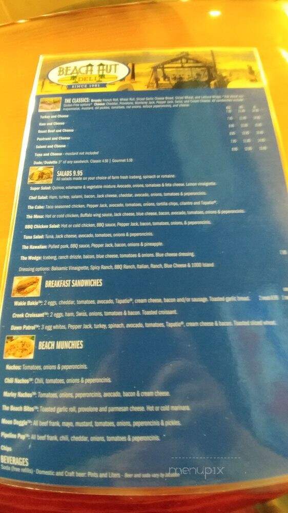 Beach Hut Deli - Sacramento, CA menu_pic