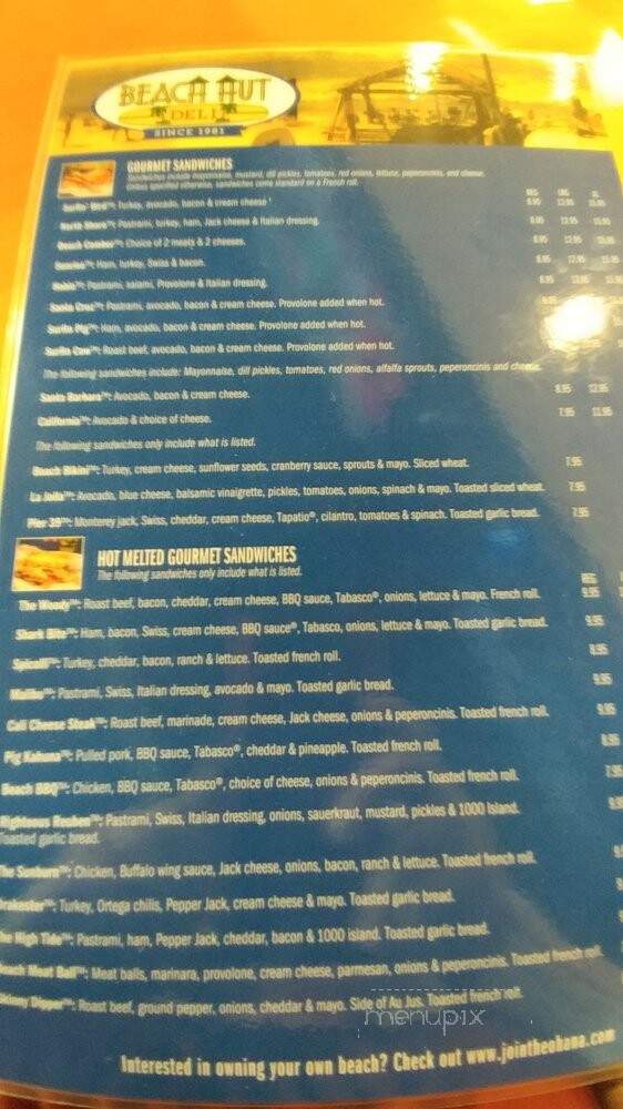 Beach Hut Deli - Sacramento, CA menu_pic
