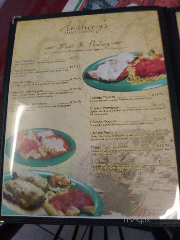 Anthony's Italian Cuisine - Sacramento, CA menu_pic