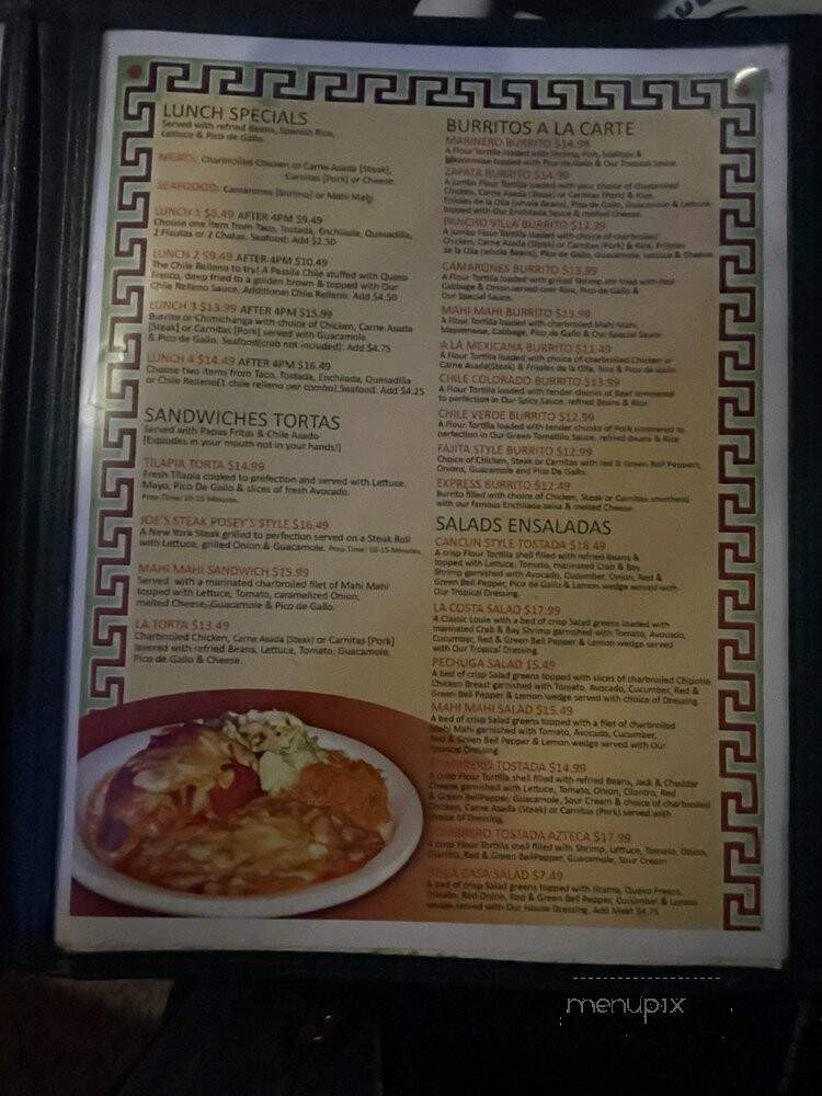 Vallejo's Taqueria & Cantina - Sacramento, CA menu_pic
