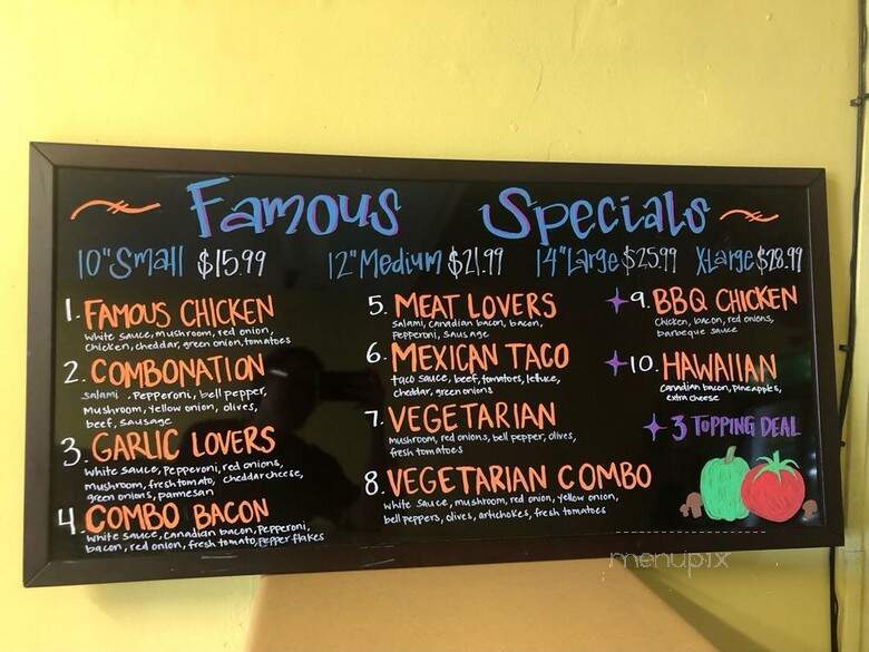 Famous Pizza - Sacramento, CA menu_pic