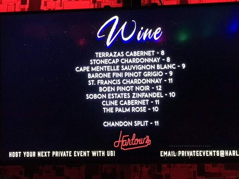 Harlow's Restaurant & Night - Sacramento, CA menu_pic