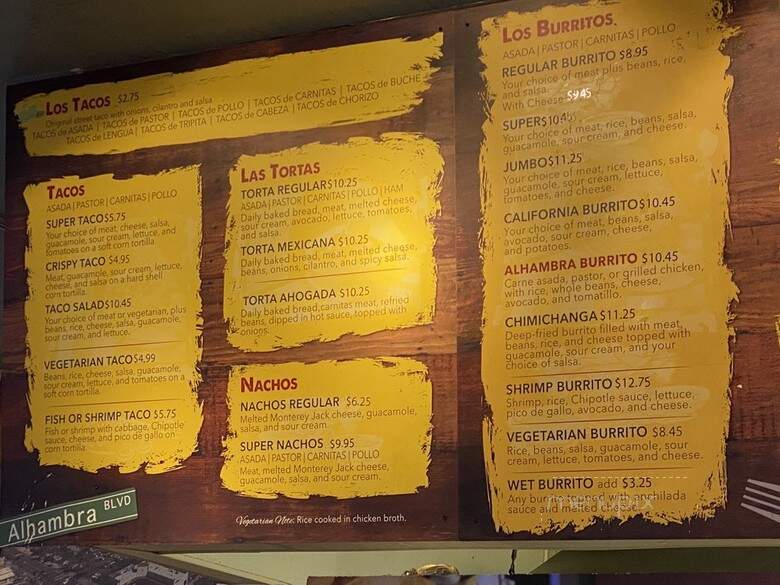 La Fiesta Taqueria - Sacramento, CA menu_pic