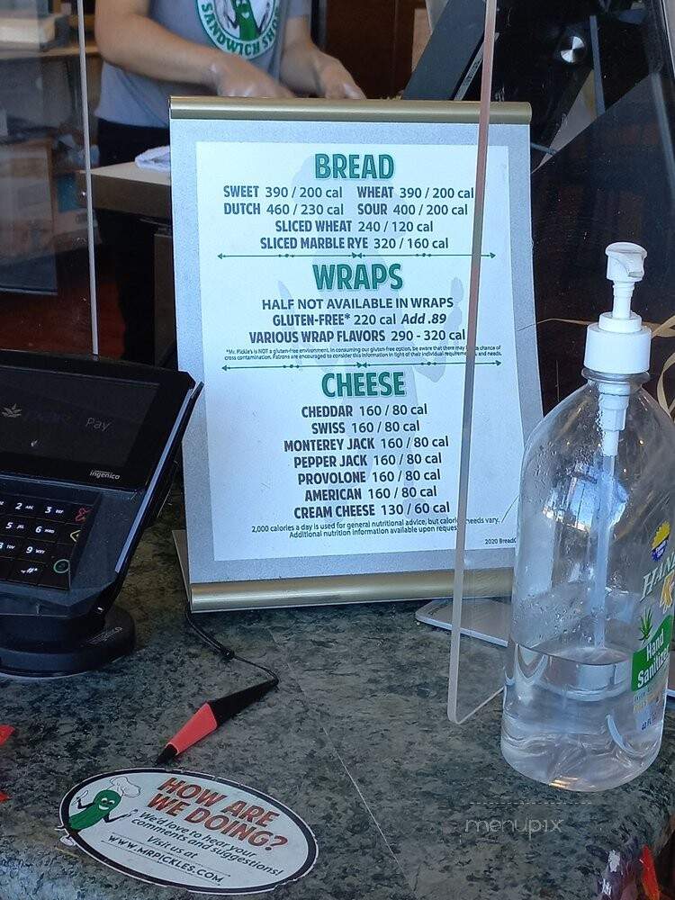 Mr Pickles Sandwich Shop - Sacramento, CA menu_pic