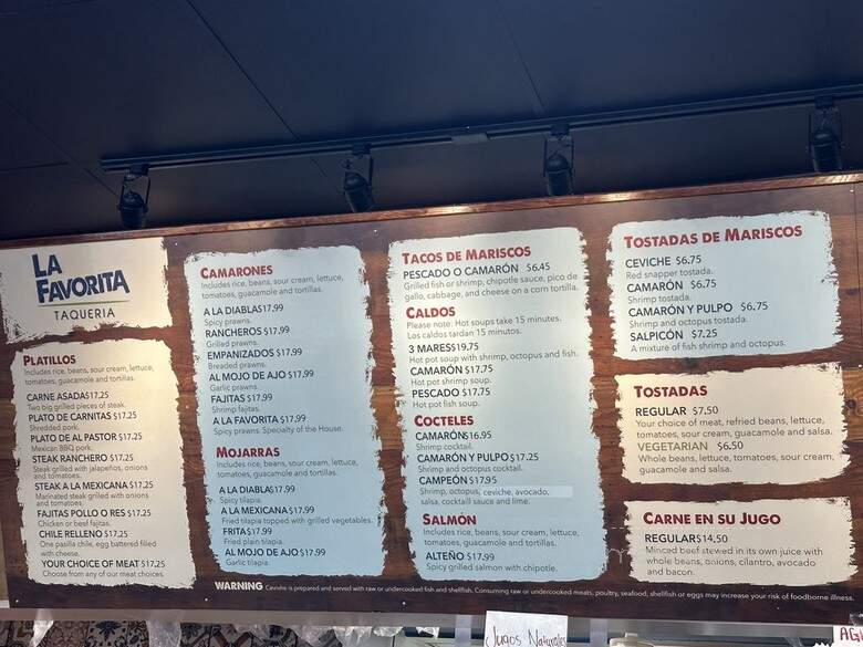 La Favorita Taqueria - Sacramento, CA menu_pic