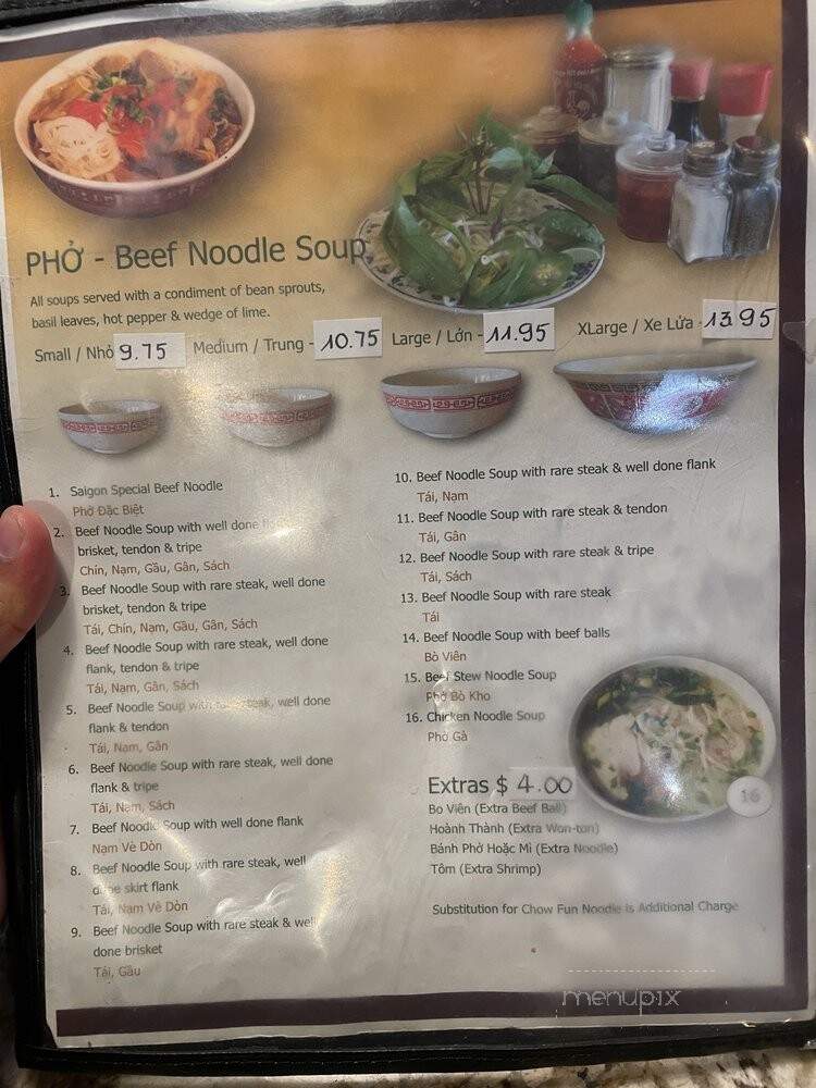 Saigon Restaurant - Sacramento, CA menu_pic
