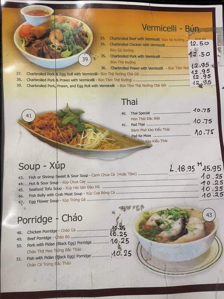 Saigon Restaurant - Sacramento, CA menu_pic