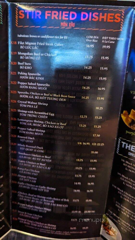 Hoa Viet Restaurant - Sacramento, CA menu_pic
