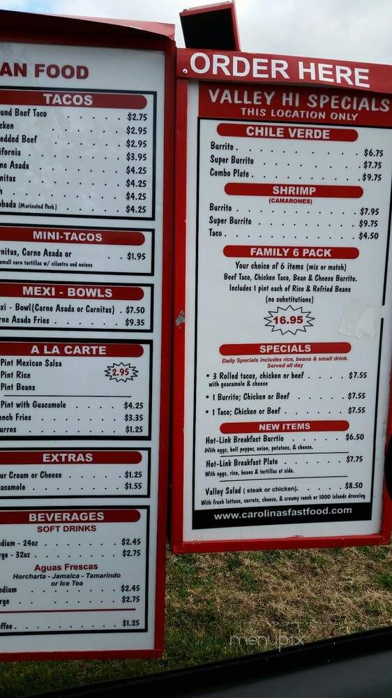 Carolina's Mexican Restaurant - Sacramento, CA menu_pic