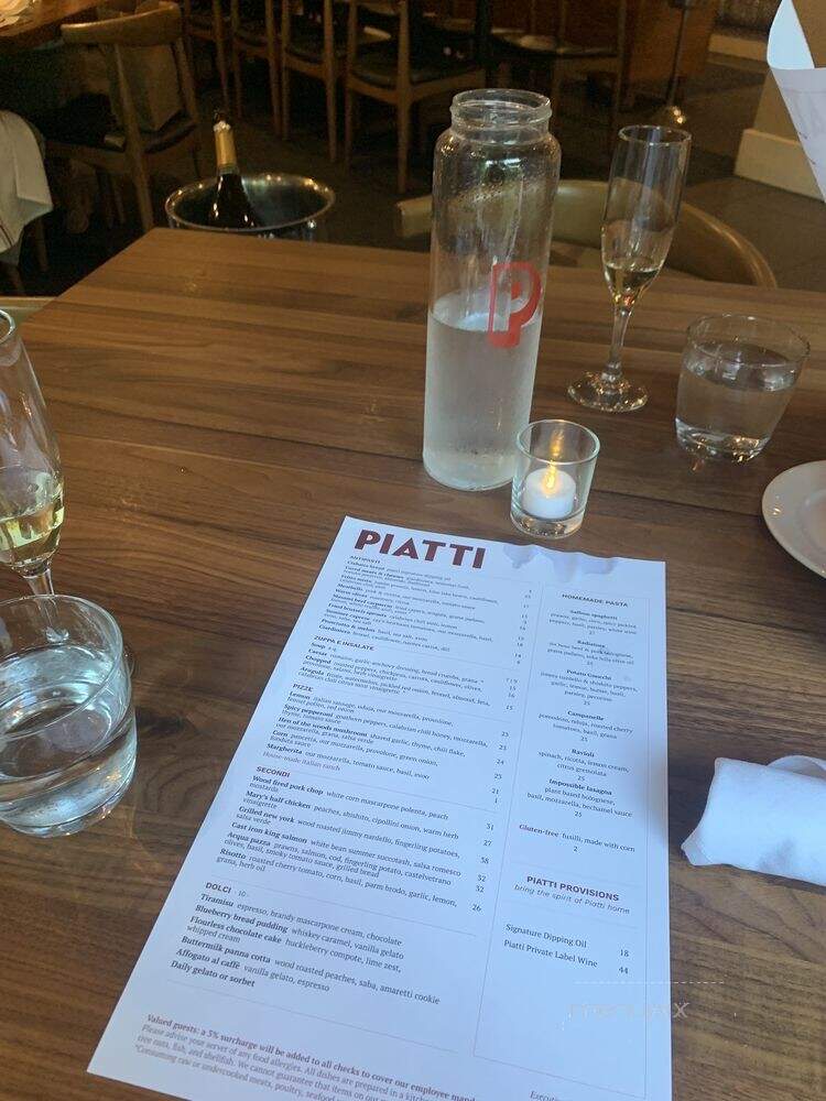 Piatti Restaurant - Sacramento, CA menu_pic