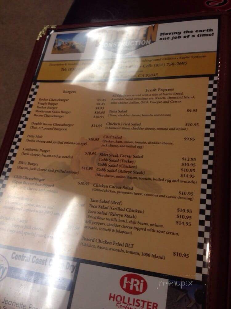 Country Rose Cafe - Hollister, CA menu_pic