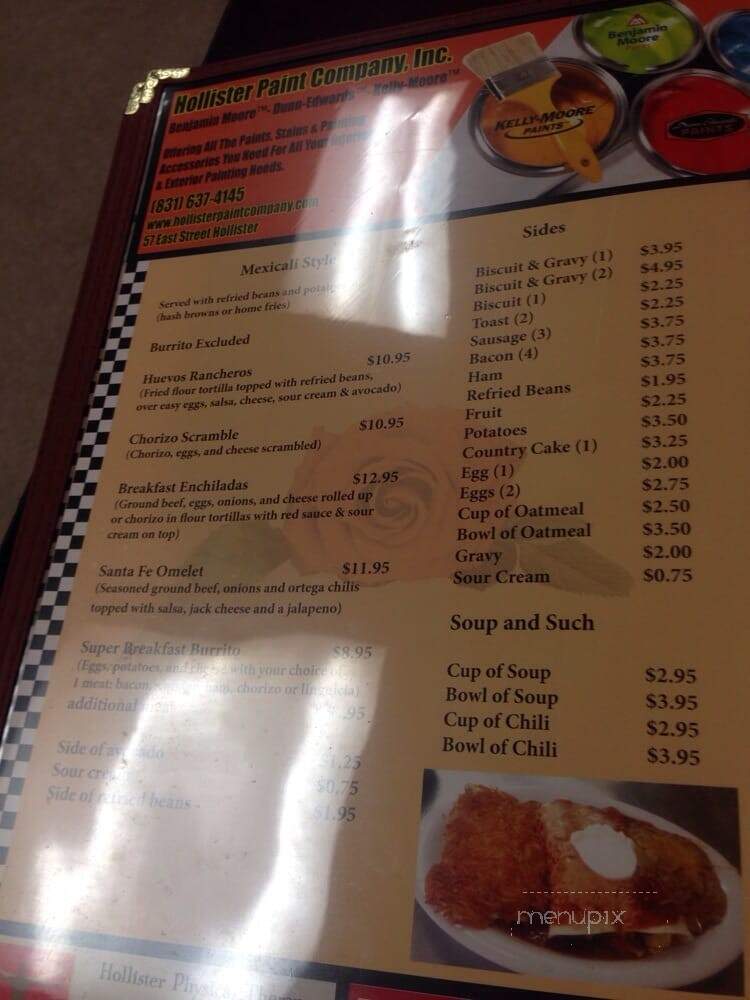 Country Rose Cafe - Hollister, CA menu_pic