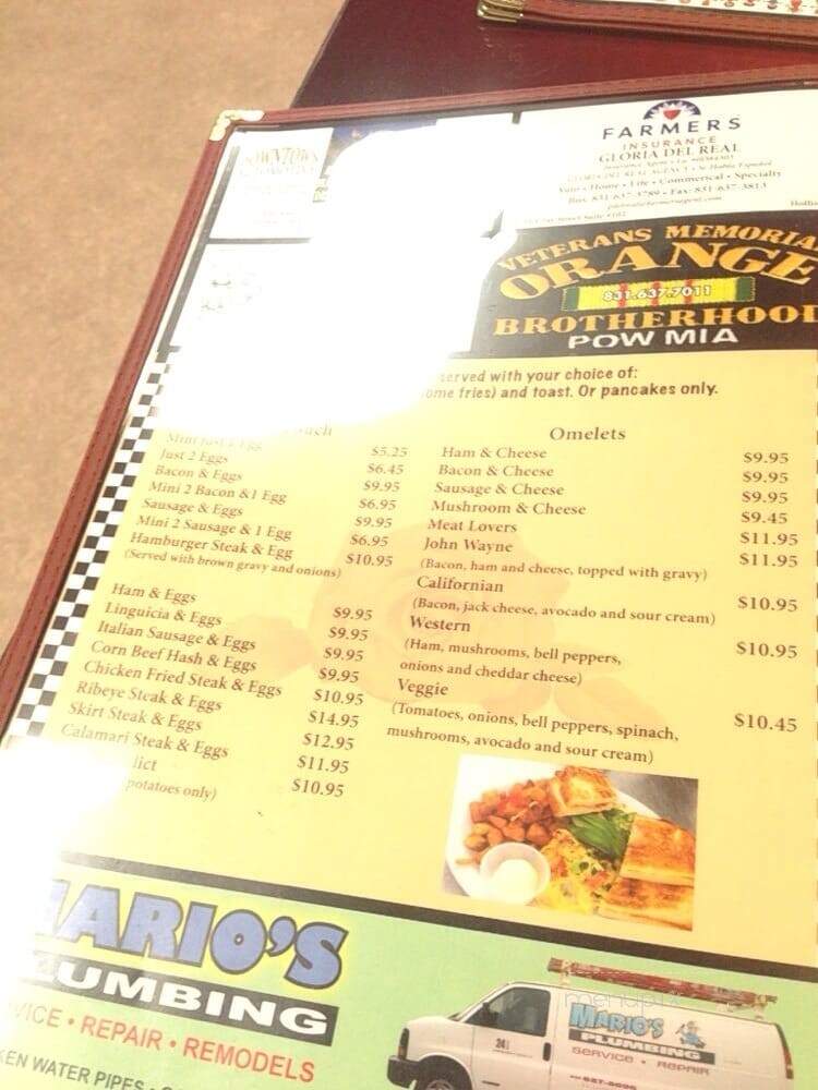 Country Rose Cafe - Hollister, CA menu_pic