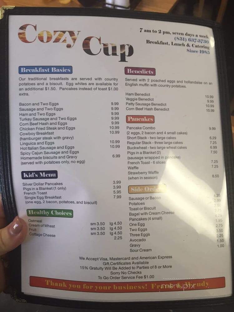 Cozy Cup Cafe - Hollister, CA