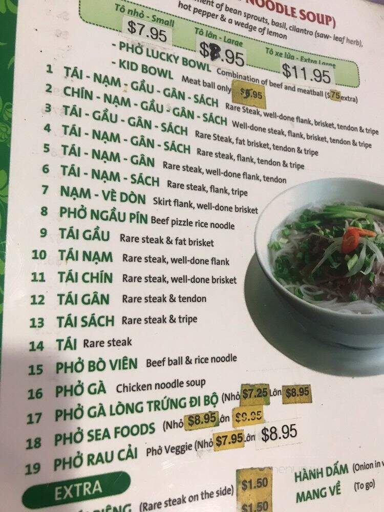 Pho Lucky - Stockton, CA menu_pic