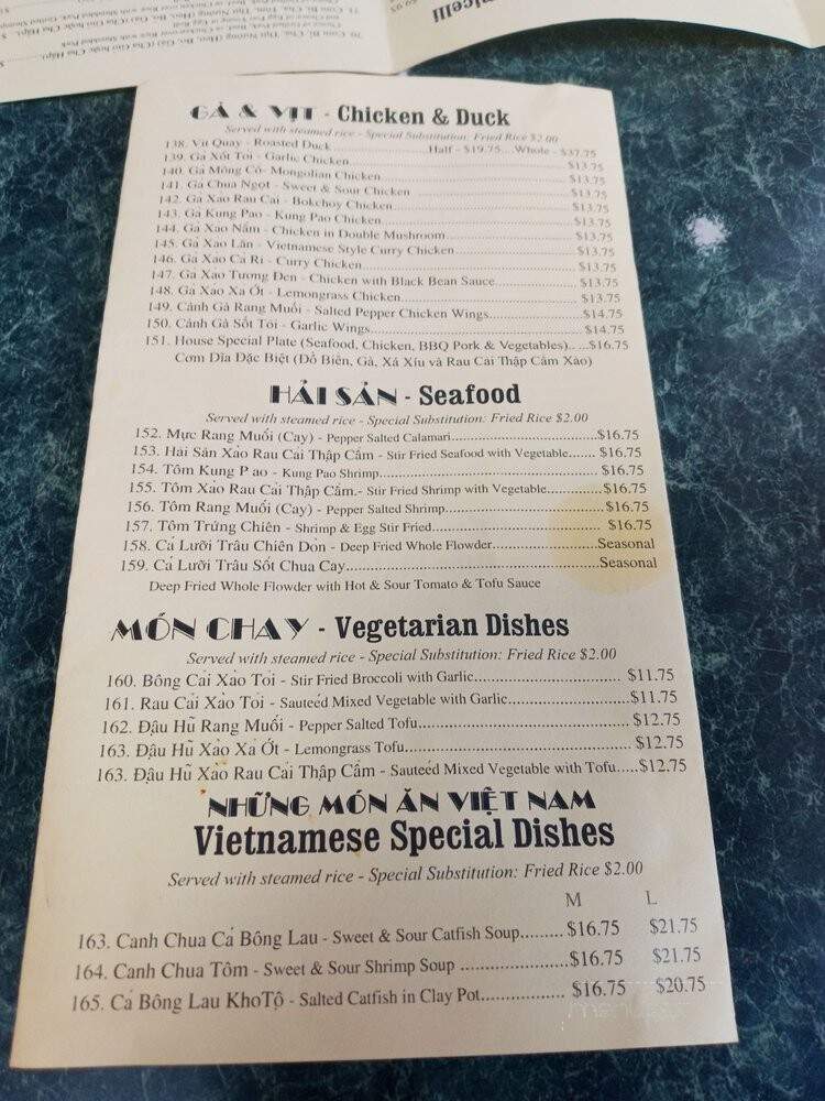 Pho Bac Hoa Viet Restaurant - Stockton, CA menu_pic
