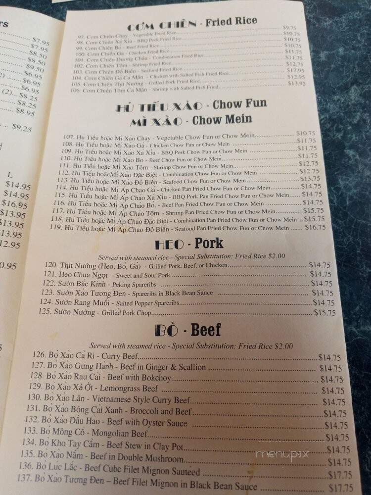 Pho Bac Hoa Viet Restaurant - Stockton, CA menu_pic