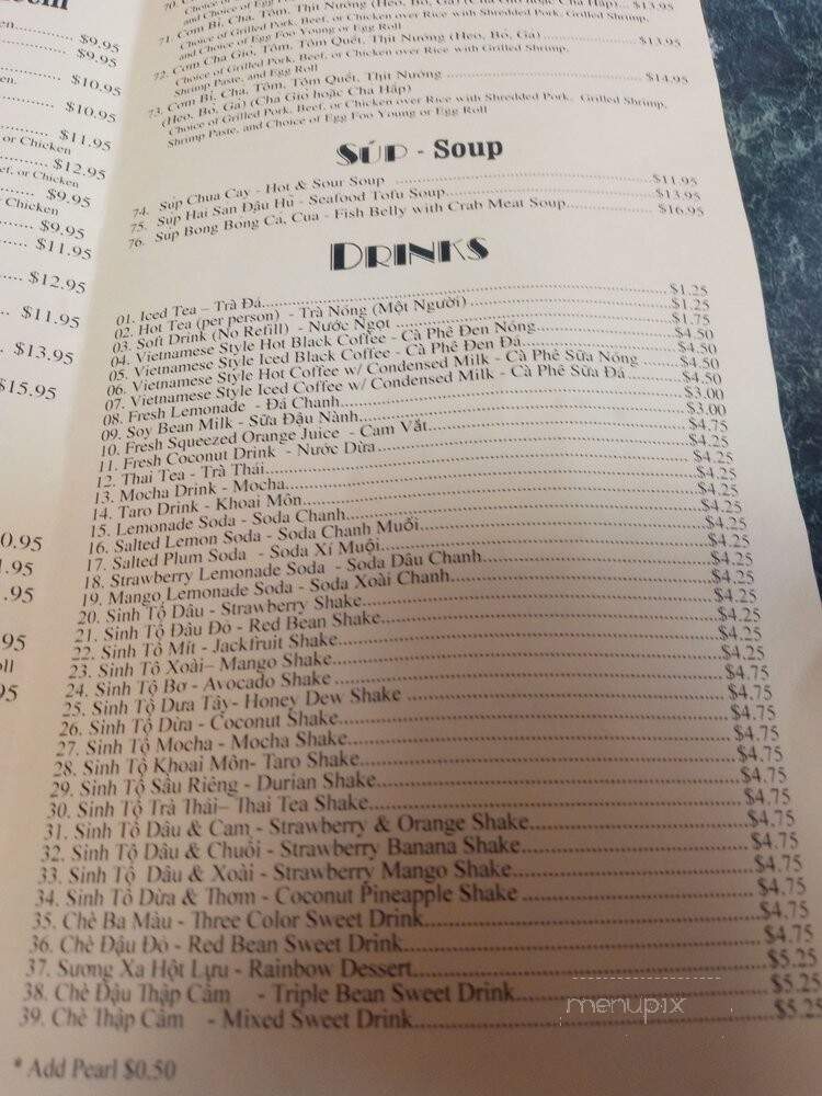 Pho Bac Hoa Viet Restaurant - Stockton, CA menu_pic