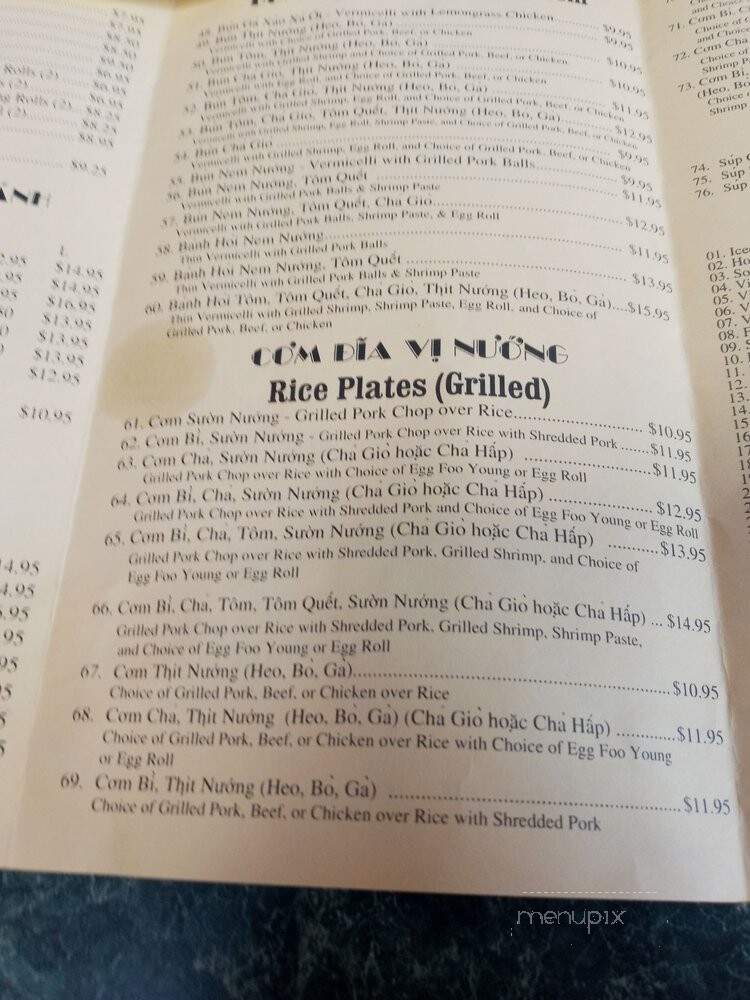 Pho Bac Hoa Viet Restaurant - Stockton, CA menu_pic