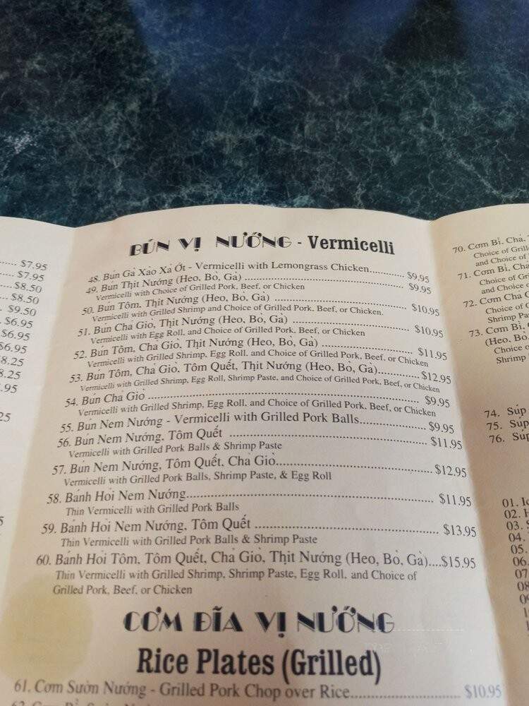 Pho Bac Hoa Viet Restaurant - Stockton, CA menu_pic