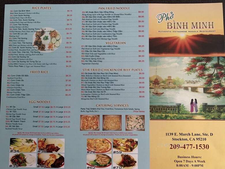 Phobinh Minh - Stockton, CA menu_pic