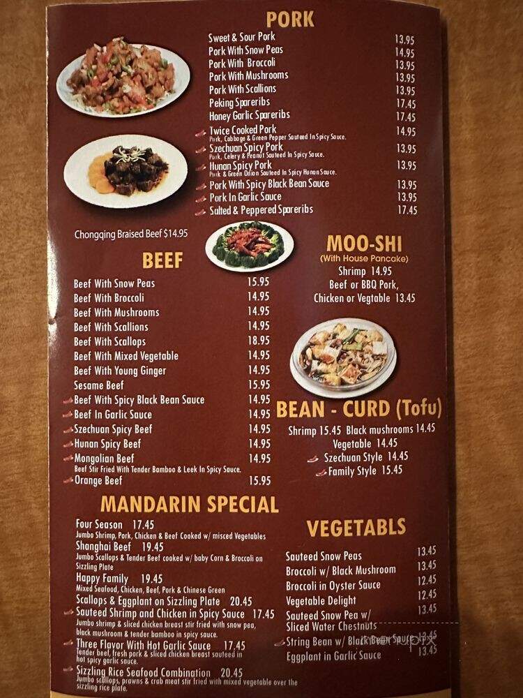 Szechuan Garden - Fair Oaks, CA menu_pic