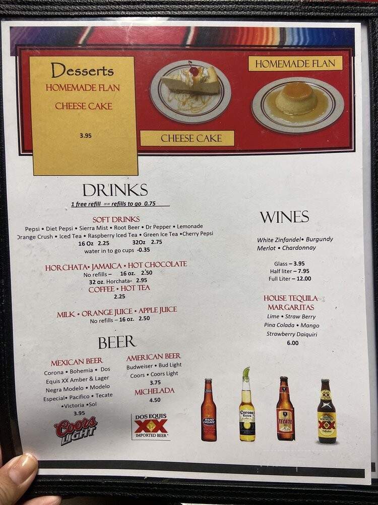 Casa Flores Restaurant - Stockton, CA menu_pic
