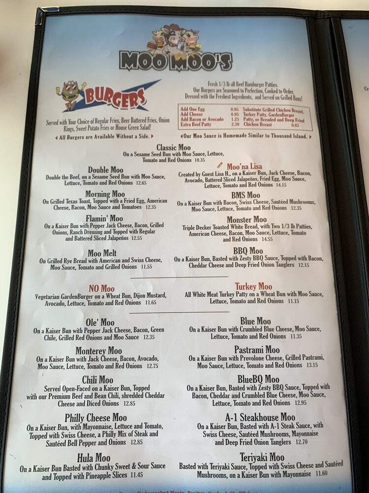 Moo Moo's Burger Barn - Lodi, CA menu_pic