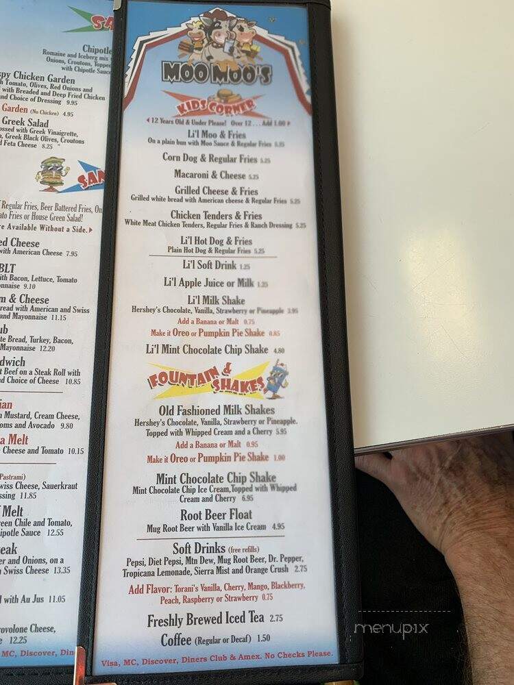 Moo Moo's Burger Barn - Lodi, CA menu_pic