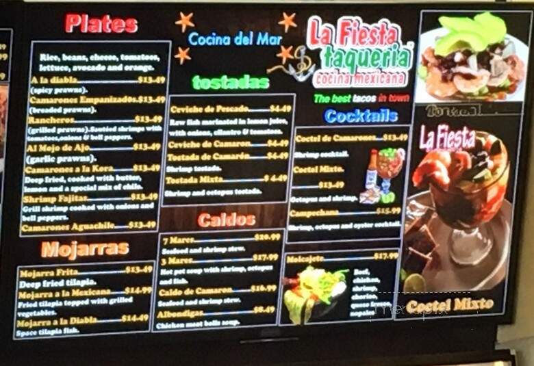 La Fiesta Taqueria - Citrus Heights, CA menu_pic