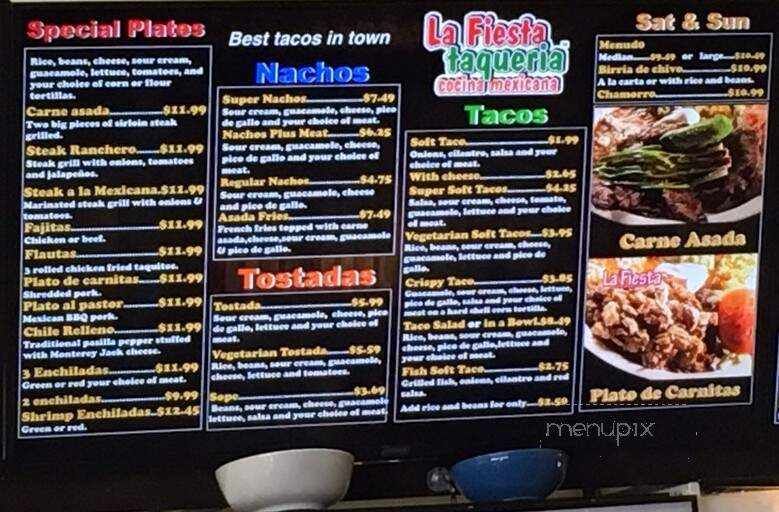 La Fiesta Taqueria - Citrus Heights, CA menu_pic
