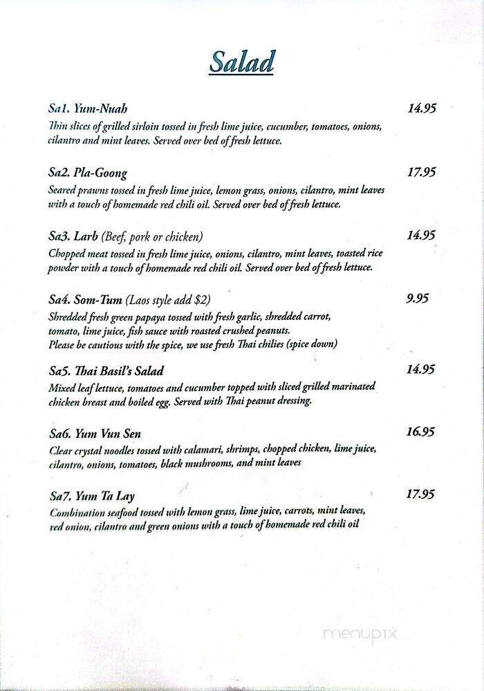 Thai Basil - Roseville, CA menu_pic