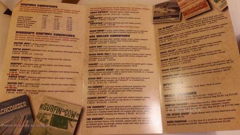 Beach Hut Deli - Roseville, CA menu_pic