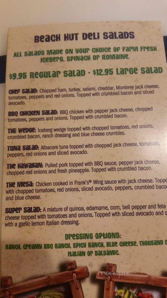 Beach Hut Deli - Roseville, CA menu_pic